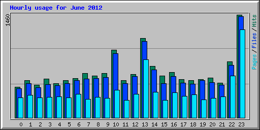 Hourly usage for June 2012
