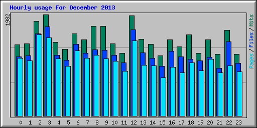 Hourly usage for December 2013