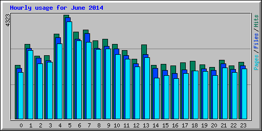 Hourly usage for June 2014