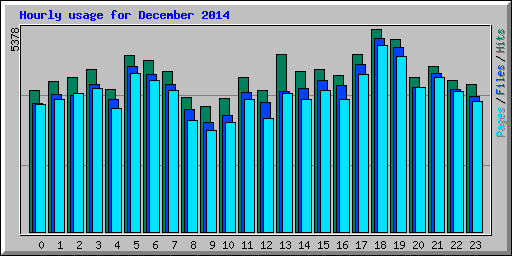 Hourly usage for December 2014
