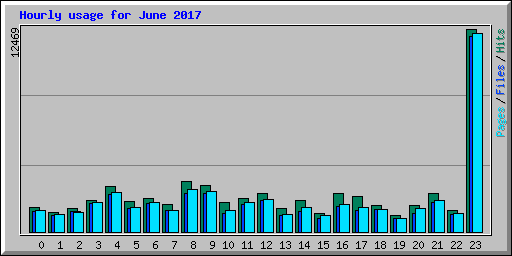 Hourly usage for June 2017
